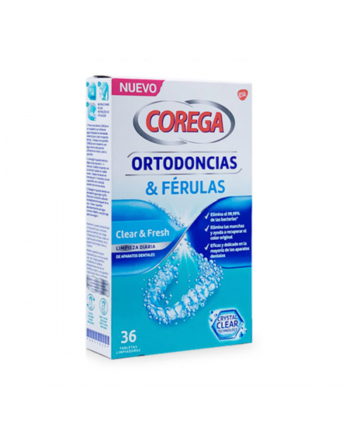 Corega Ortodoncias y Férulas 36 Tabletas