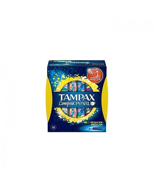 Tampax Compak Pearl Regular algodón 18uds