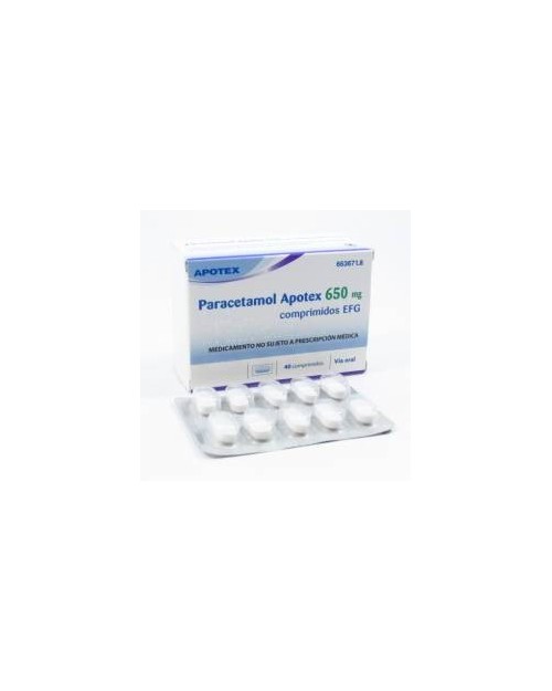 PARACETAMOL AUROVITAS SPAIN 650 mg COMPRIMIDOS EFG