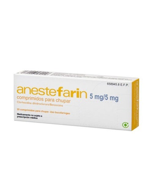 ANESTEFARIN 5 mg/5 mg COMPRIMIDOS PARA CHUPAR