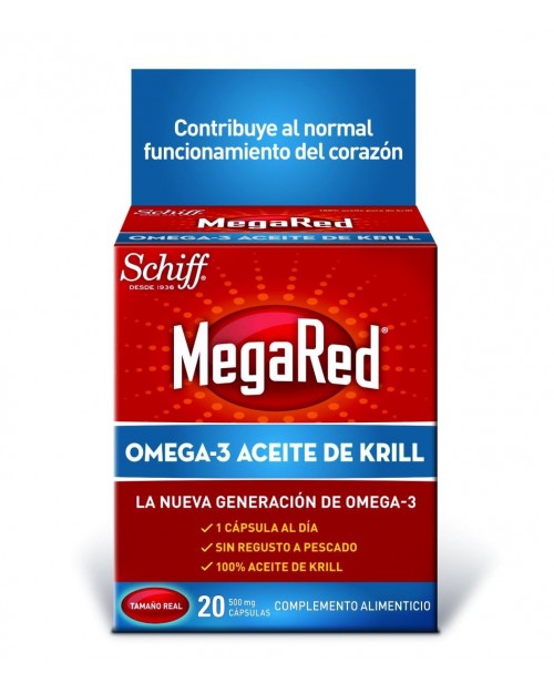 megared 500 omega 3 aceite de krill 20 capsulas
